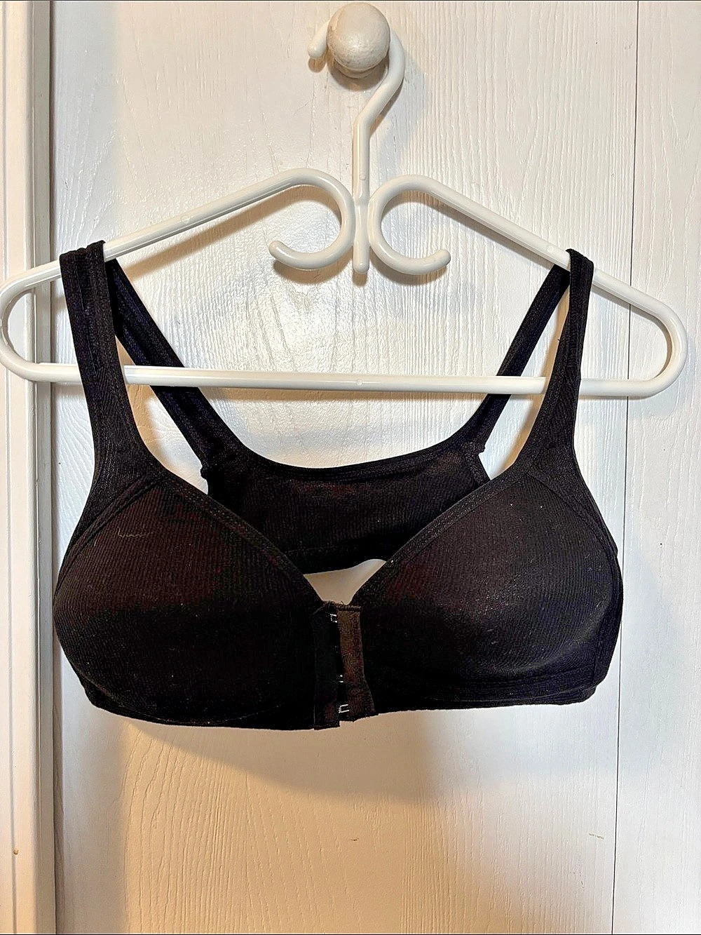 Black Front-Closure Bra